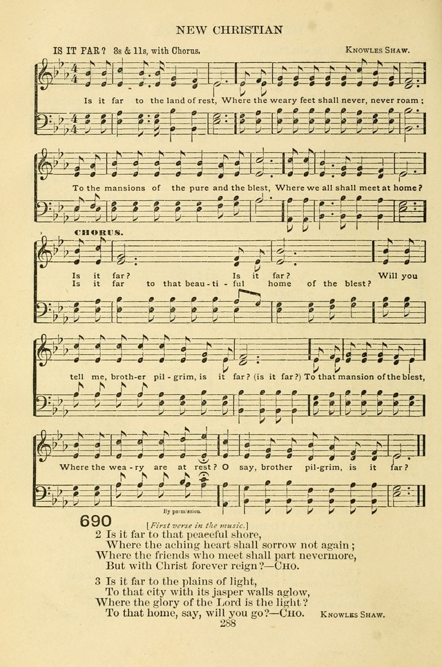 New Christian Hymn and Tune Book page 288