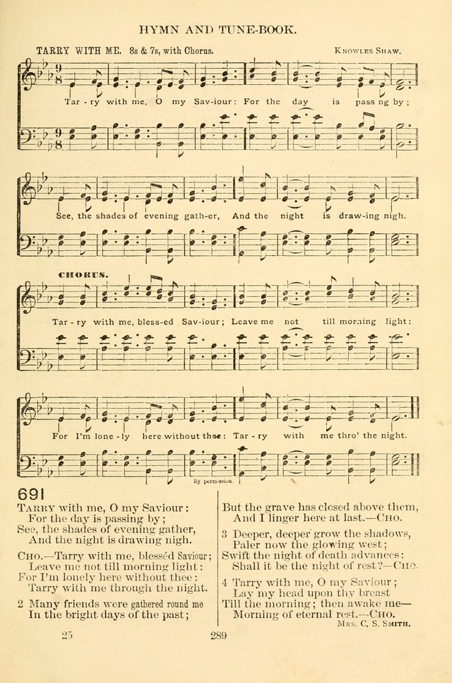 New Christian Hymn and Tune Book page 289