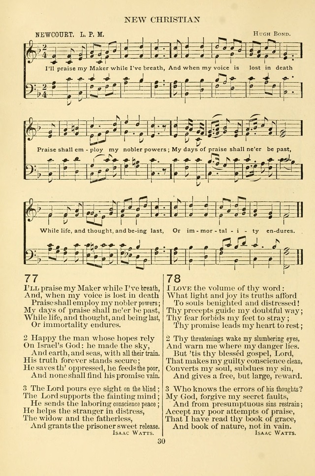 New Christian Hymn and Tune Book page 30