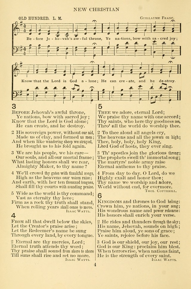 New Christian Hymn and Tune Book page 4