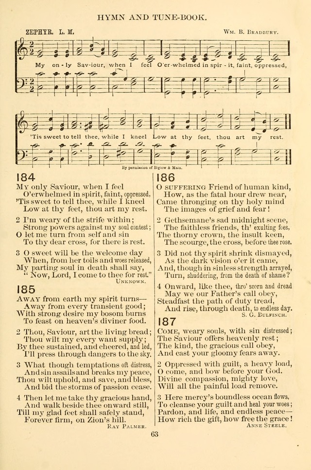 New Christian Hymn and Tune Book page 63