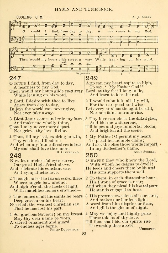 New Christian Hymn and Tune Book page 83