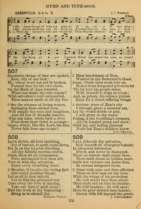 New Christian Hymn and Tune Book page 172
