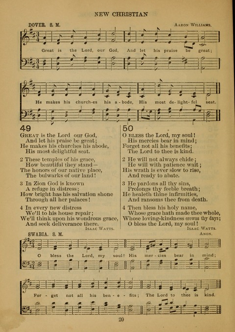 New Christian Hymn and Tune Book page 19