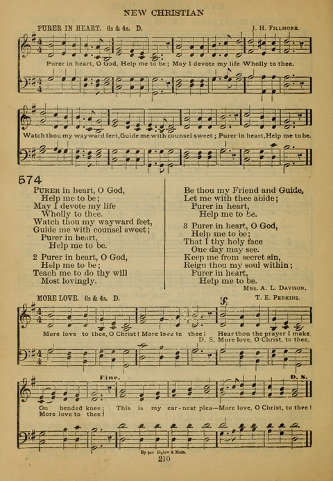 New Christian Hymn and Tune Book page 209