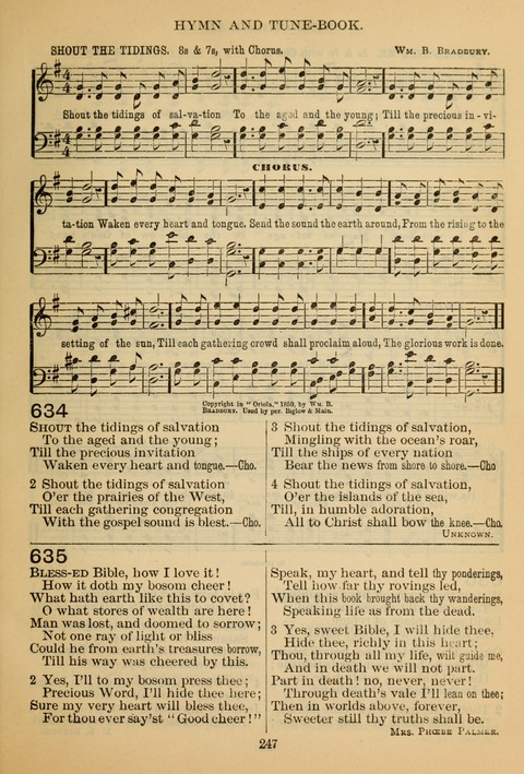 New Christian Hymn and Tune Book page 246