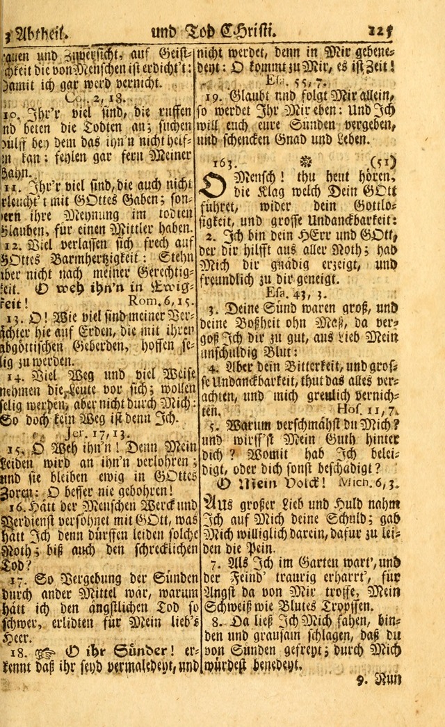 Neu-Eingerichtetes Gesang-Buch in Sich Haltend eine Sammlung (mehrentheils alter) Schöner lehr-reicher underbailicher Lieder... page 125