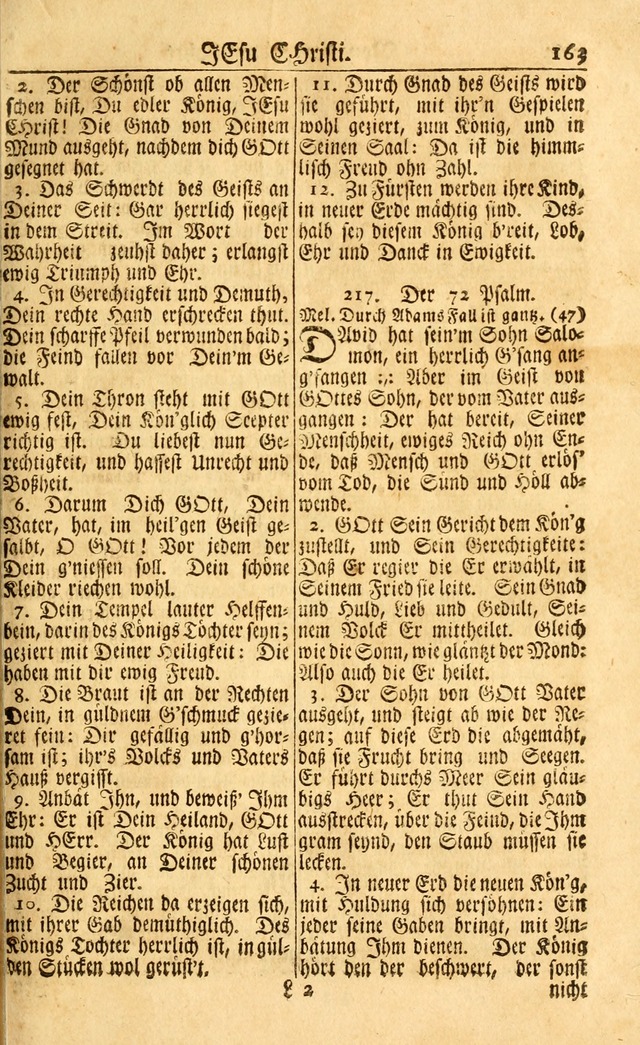 Neu-Eingerichtetes Gesang-Buch in Sich Haltend eine Sammlung (mehrentheils alter) Schöner lehr-reicher underbailicher Lieder... page 163