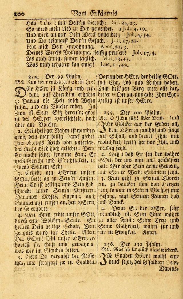 Neu-Eingerichtetes Gesang-Buch in Sich Haltend eine Sammlung (mehrentheils alter) Schöner lehr-reicher underbailicher Lieder... page 200