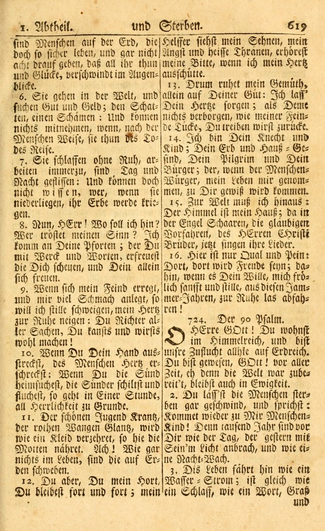 Neu-Eingerichtetes Gesang-Buch in Sich Haltend eine Sammlung (mehrentheils alter) Schöner lehr-reicher underbailicher Lieder... page 625