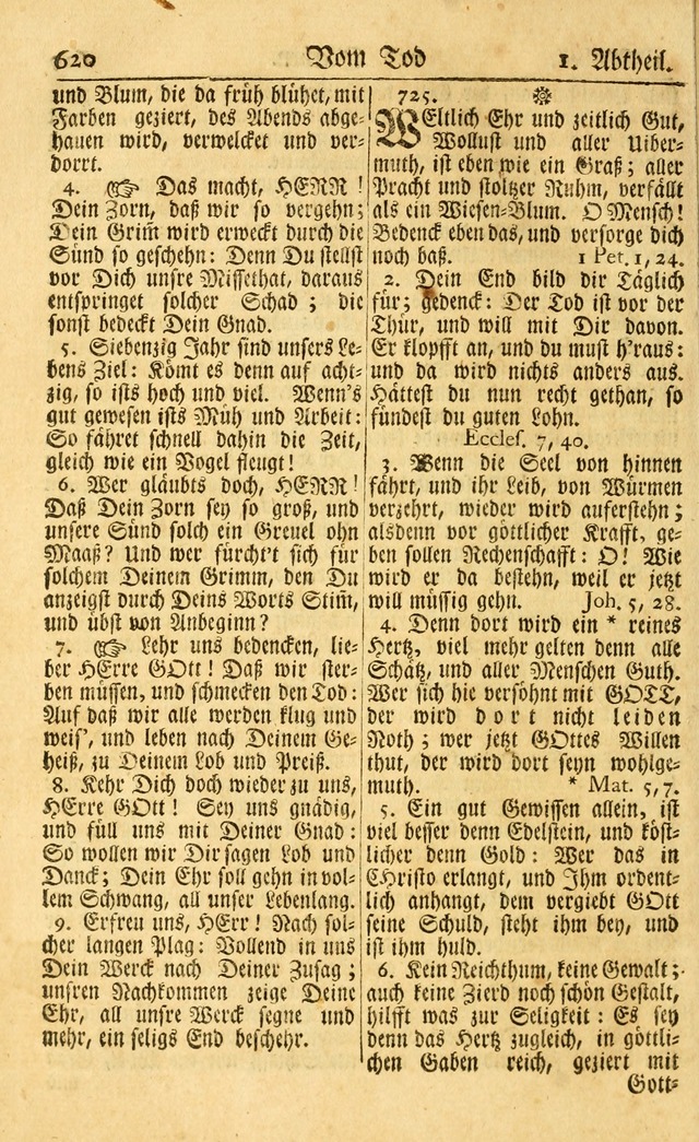 Neu-Eingerichtetes Gesang-Buch in Sich Haltend eine Sammlung (mehrentheils alter) Schöner lehr-reicher underbailicher Lieder... page 626