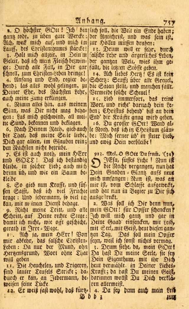 Neu-Eingerichtetes Gesang-Buch in Sich Haltend eine Sammlung (mehrentheils alter) Schöner lehr-reicher underbailicher Lieder... page 763