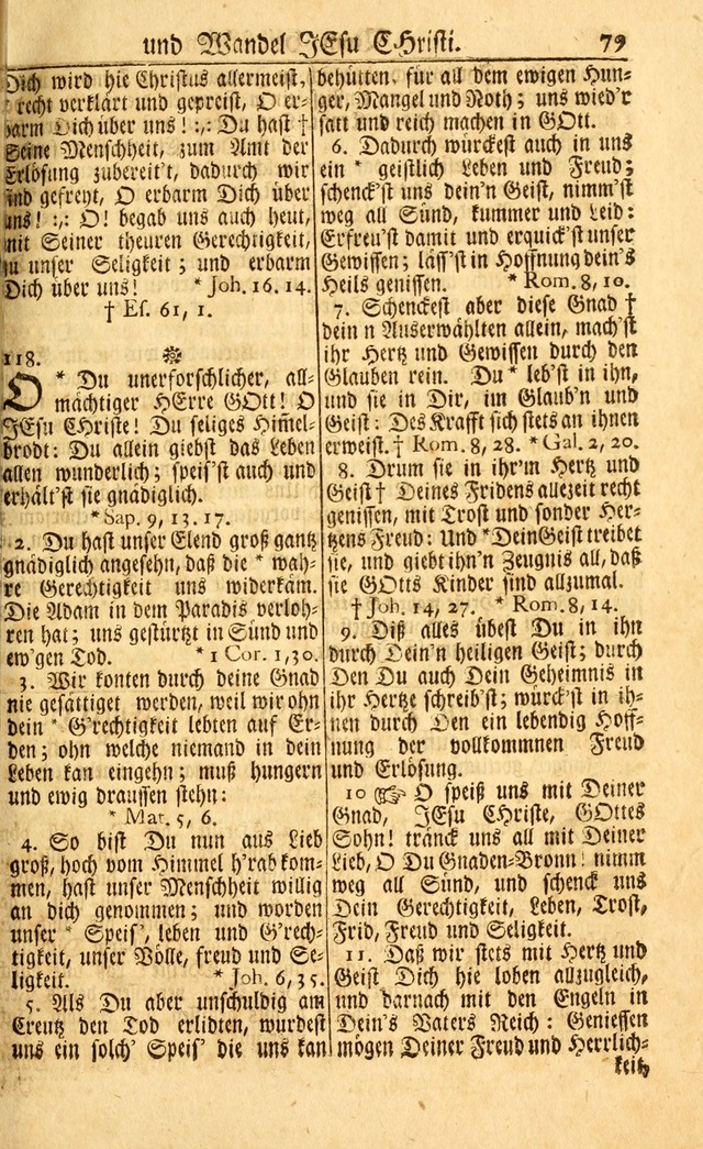 Neu-Eingerichtetes Gesang-Buch in Sich Haltend eine Sammlung (mehrentheils alter) Schöner lehr-reicher underbailicher Lieder... page 79