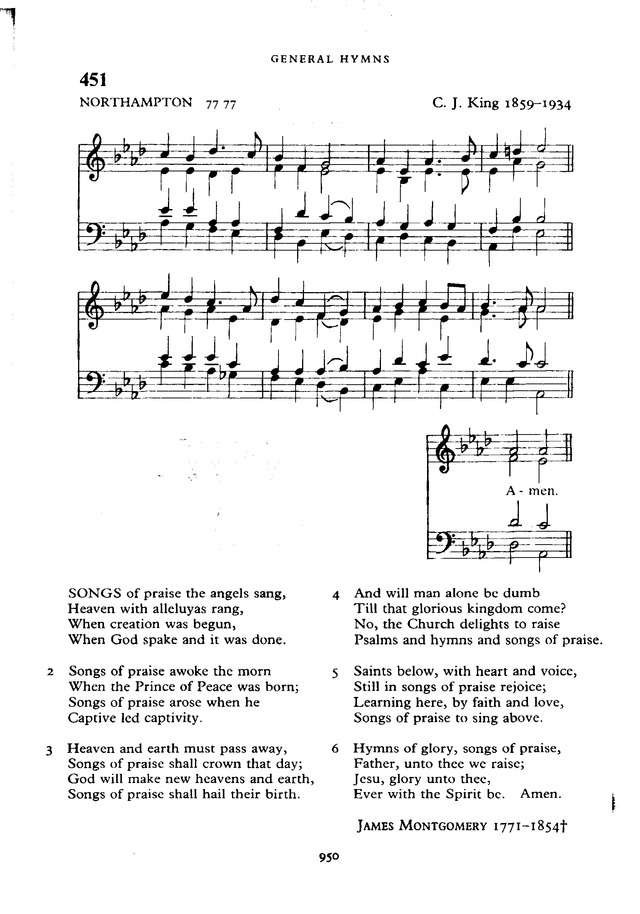 The New English Hymnal page 951