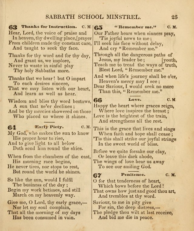 The New England Sabbath School Minstrel: a collection of music and hymns adapted to sabbath schools, families, and social meetings page 27