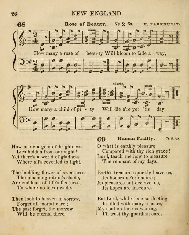 The New England Sabbath School Minstrel: a collection of music and hymns adapted to sabbath schools, families, and social meetings page 28