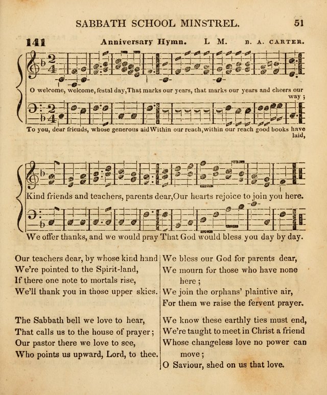 The New England Sabbath School Minstrel: a collection of music and hymns adapted to sabbath schools, families, and social meetings page 53