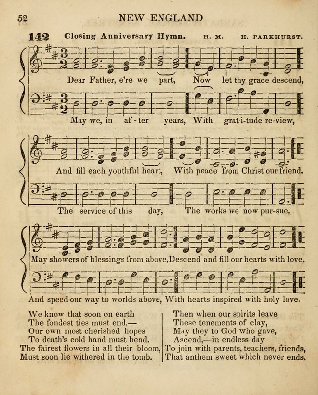 The New England Sabbath School Minstrel: a collection of music and hymns adapted to sabbath schools, families, and social meetings page 54