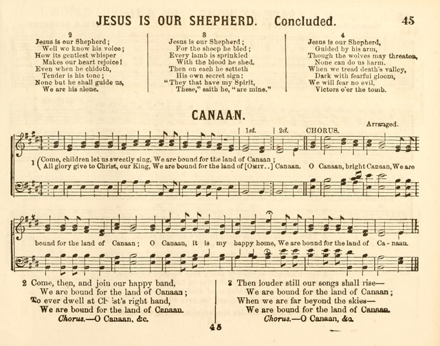 The New Golden Chain of Sabbath School Melodies: containing every piece (music and words) of the golden chain, with abot third additional page 45