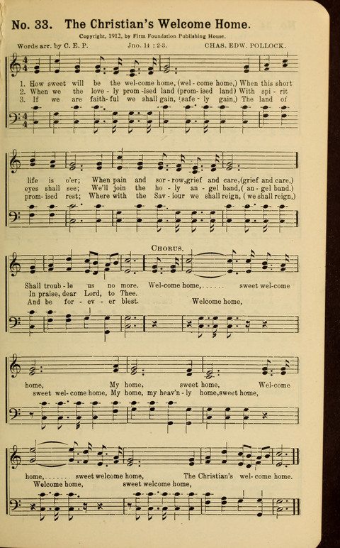 The New Gospel Song Book: A Rare Collection of Songs designed for Christian Work and Worship page 33