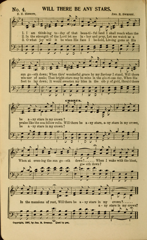 The New Gospel Song Book: A Rare Collection of Songs designed for Christian Work and Worship page 4