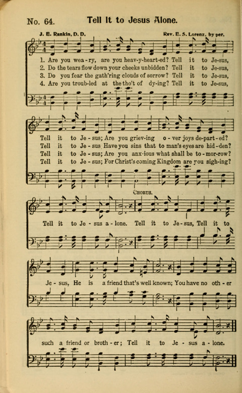 The New Gospel Song Book: A Rare Collection of Songs designed for Christian Work and Worship page 64