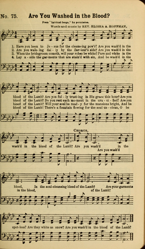 The New Gospel Song Book: A Rare Collection of Songs designed for Christian Work and Worship page 75