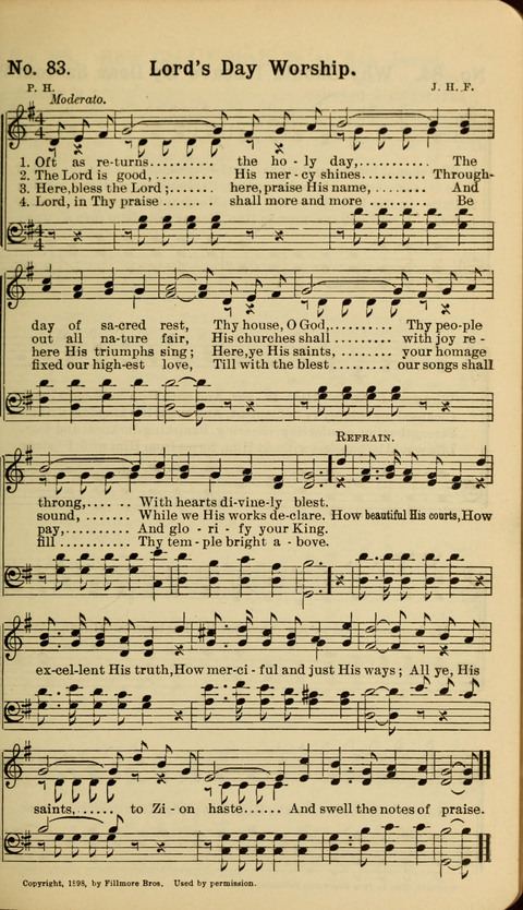 The New Gospel Song Book: A Rare Collection of Songs designed for Christian Work and Worship page 83