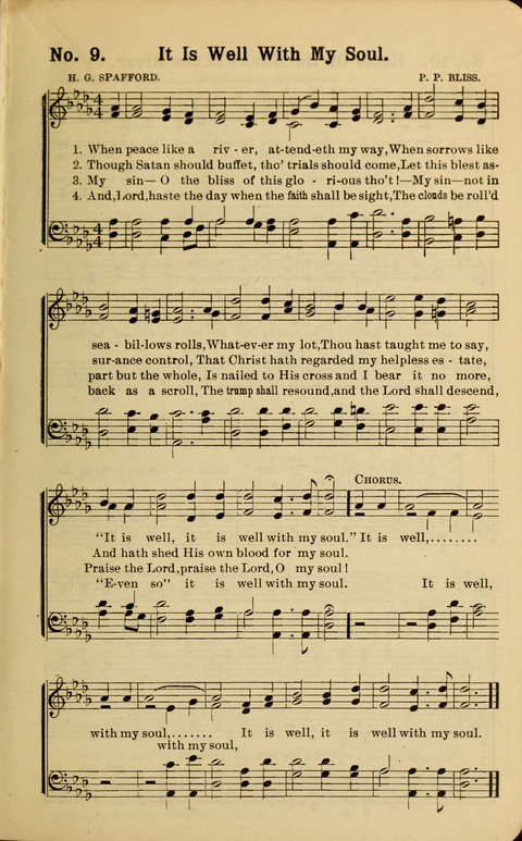 The New Gospel Song Book: A Rare Collection of Songs designed for Christian Work and Worship page 9