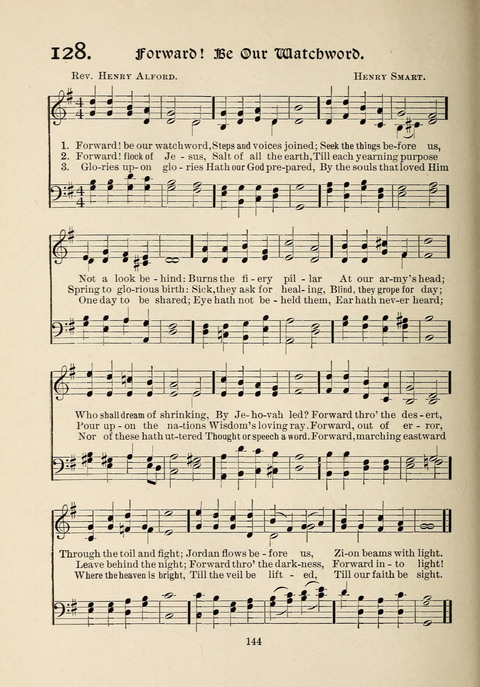 The New Hosanna: A book of Songs and Hymns for The Sunday-school and The Home page 144