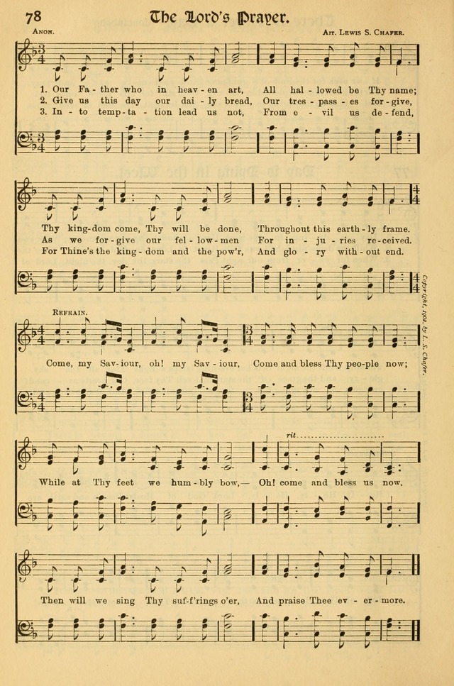 Northfield Hymnal: for use in evangelistic and church services, conventions, sunday schools, and all prayer and social meetings of the church and home page 78