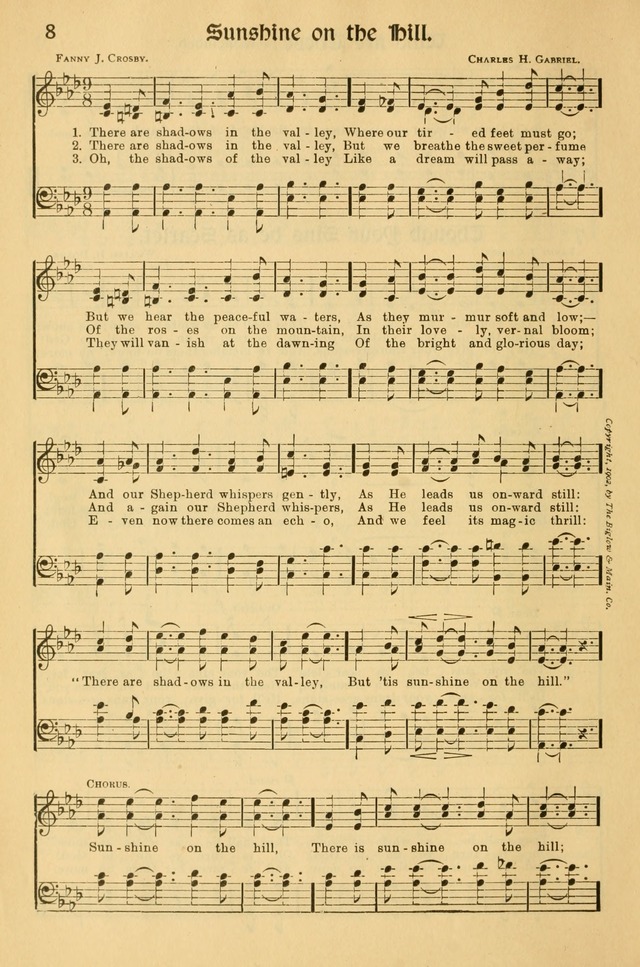 Northfield Hymnal: for use in evangelistic and church services, conventions, sunday schools, and all prayer and social meetings of the church and home page 8