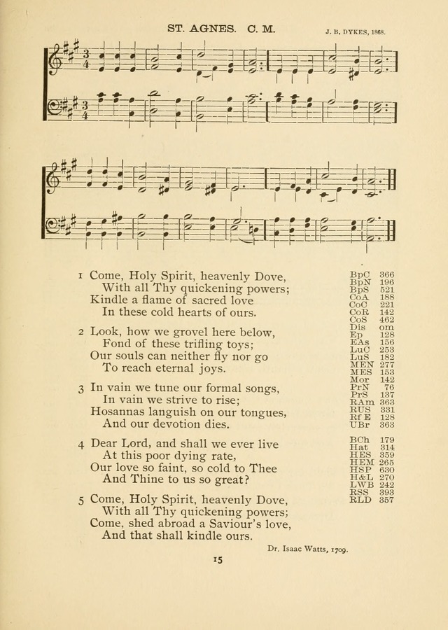 The National Hymn Book of the American Churches: comprising the hymns which are common to the hymnaries of the Baptists, Congregationalists, Episcopalians, Lutherans, Methodists, Presbyterians... page 15