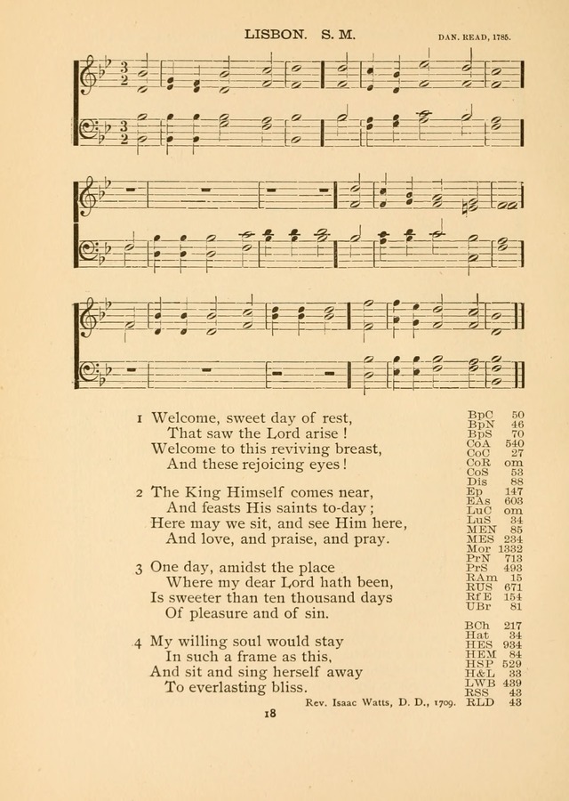 The National Hymn Book of the American Churches: comprising the hymns which are common to the hymnaries of the Baptists, Congregationalists, Episcopalians, Lutherans, Methodists, Presbyterians... page 18