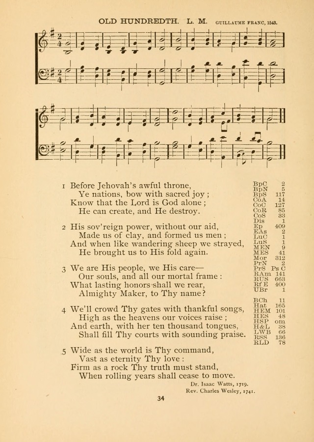 The National Hymn Book of the American Churches: comprising the hymns which are common to the hymnaries of the Baptists, Congregationalists, Episcopalians, Lutherans, Methodists, Presbyterians... page 34