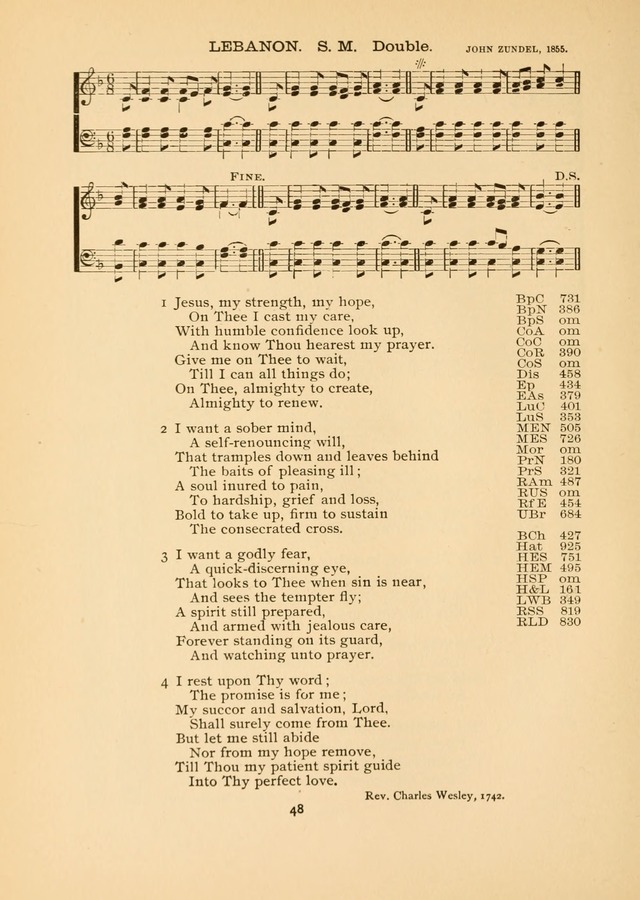 The National Hymn Book of the American Churches: comprising the hymns which are common to the hymnaries of the Baptists, Congregationalists, Episcopalians, Lutherans, Methodists, Presbyterians... page 48
