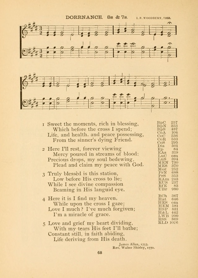 The National Hymn Book of the American Churches: comprising the hymns which are common to the hymnaries of the Baptists, Congregationalists, Episcopalians, Lutherans, Methodists, Presbyterians... page 68
