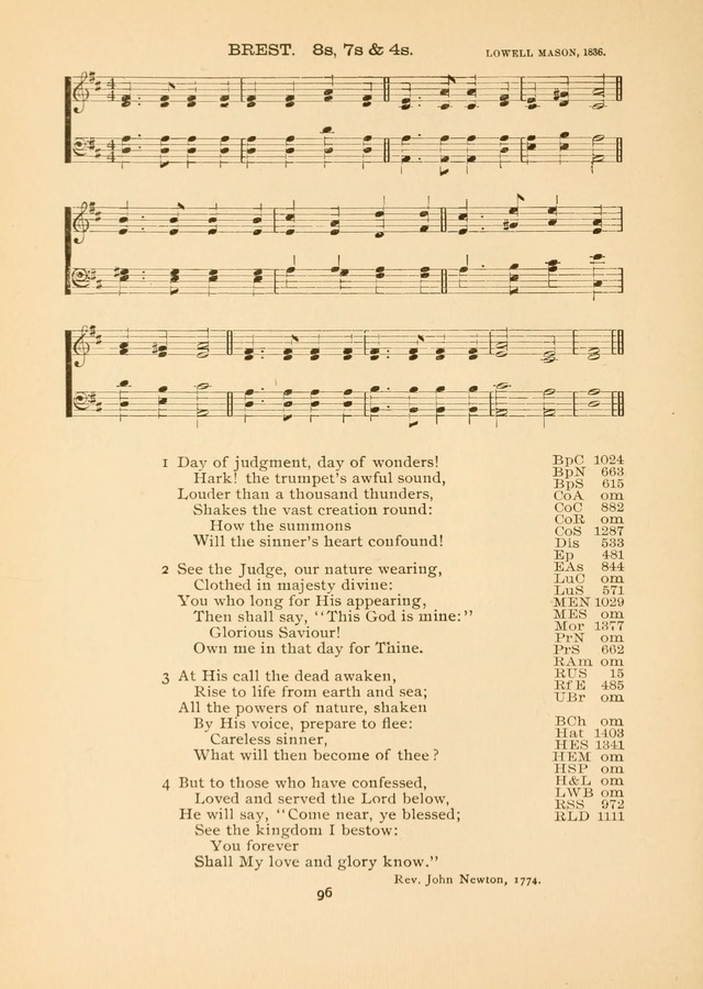 The National Hymn Book of the American Churches: comprising the hymns which are common to the hymnaries of the Baptists, Congregationalists, Episcopalians, Lutherans, Methodists, Presbyterians... page 96