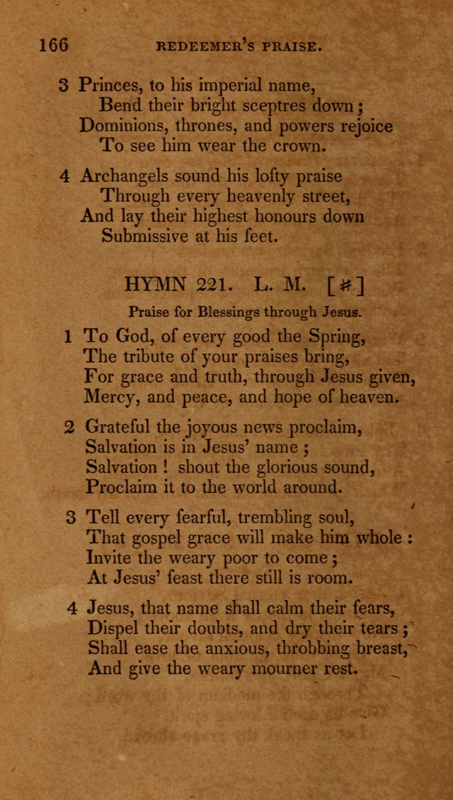 The New Hymn Book, Designed for Universalist Societies: compiled from approved authors, with variations and additions (9th ed.) page 166