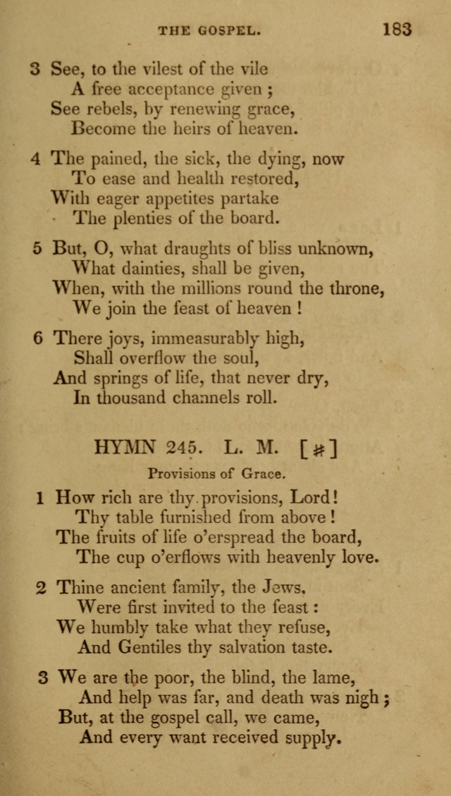 The New Hymn Book, Designed for Universalist Societies: compiled from approved authors, with variations and additions (9th ed.) page 183