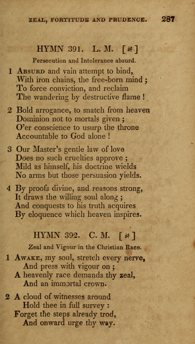 The New Hymn Book, Designed for Universalist Societies: compiled from approved authors, with variations and additions (9th ed.) page 287