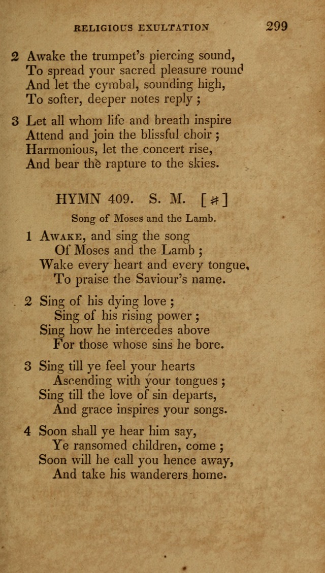 The New Hymn Book, Designed for Universalist Societies: compiled from approved authors, with variations and additions (9th ed.) page 301