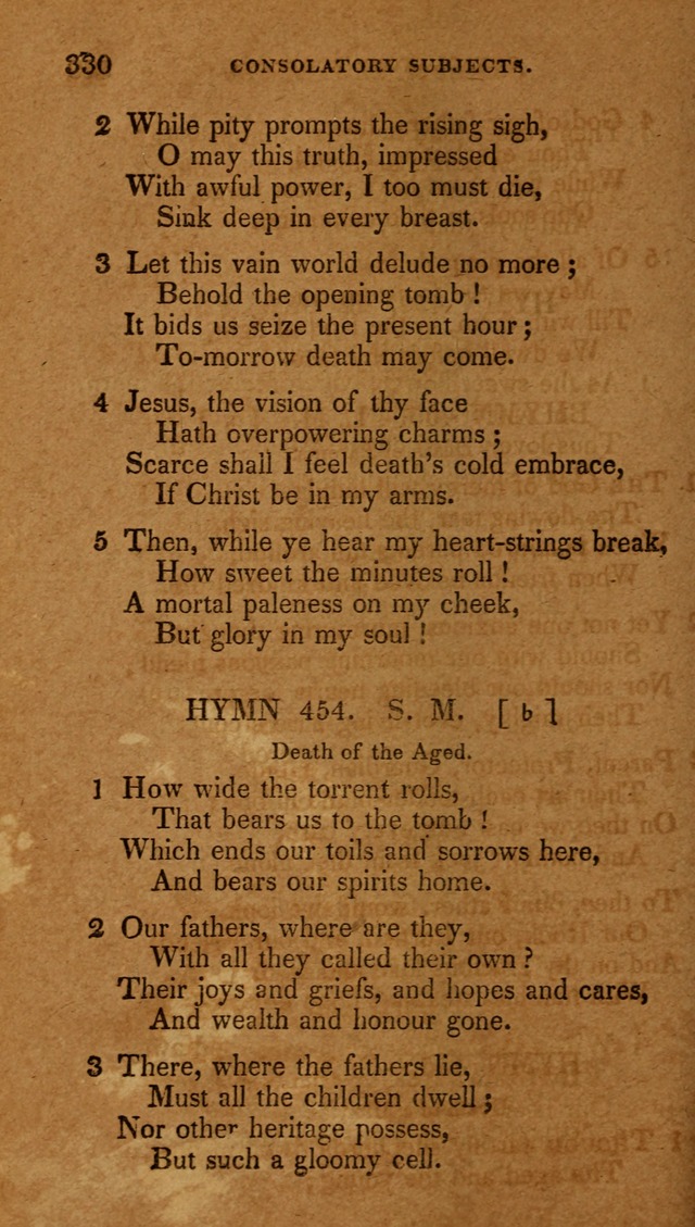 The New Hymn Book, Designed for Universalist Societies: compiled from approved authors, with variations and additions (9th ed.) page 330