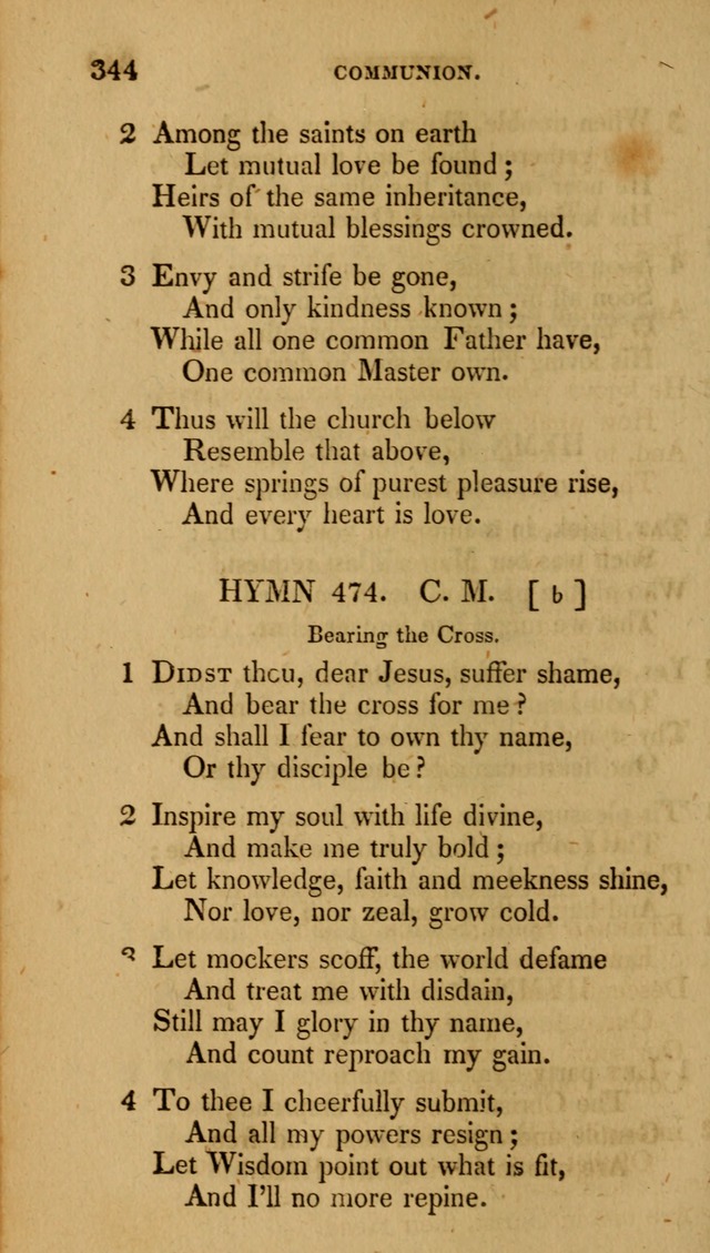 The New Hymn Book, Designed for Universalist Societies: compiled from approved authors, with variations and additions (9th ed.) page 344