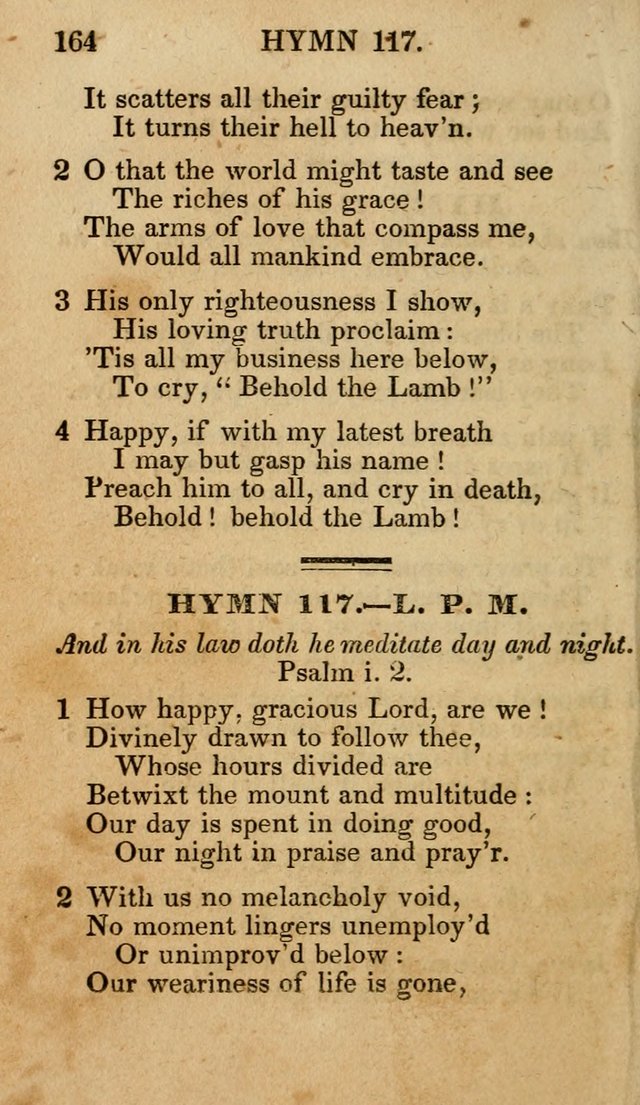 The New and Improved Camp Meeting Hymn Book; being a choice selection of hymns from the most approved authors designed to aid in the public and private devotion of Christians (4th ed. Stereotype) page 166