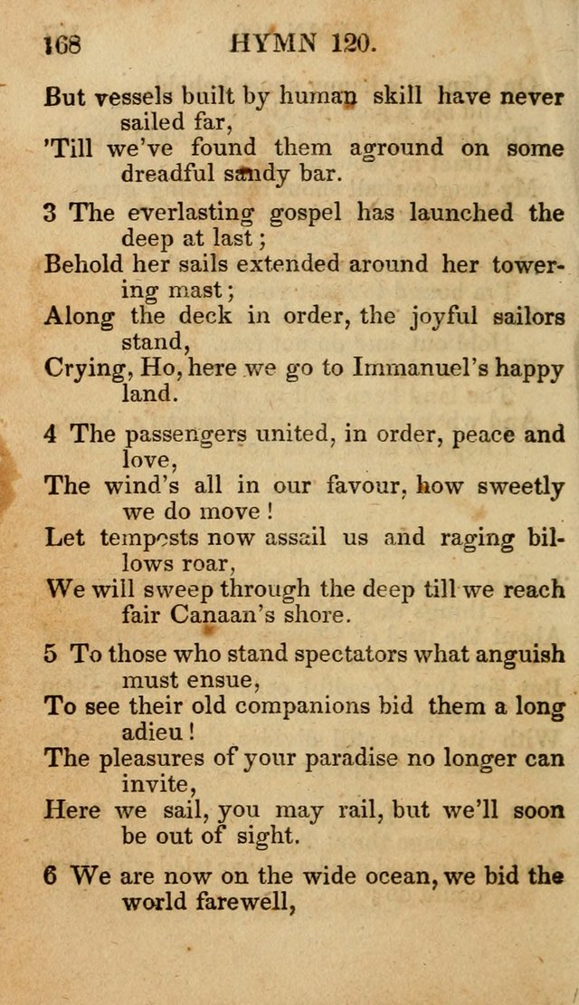 The New and Improved Camp Meeting Hymn Book; being a choice selection of hymns from the most approved authors designed to aid in the public and private devotion of Christians (4th ed. Stereotype) page 170