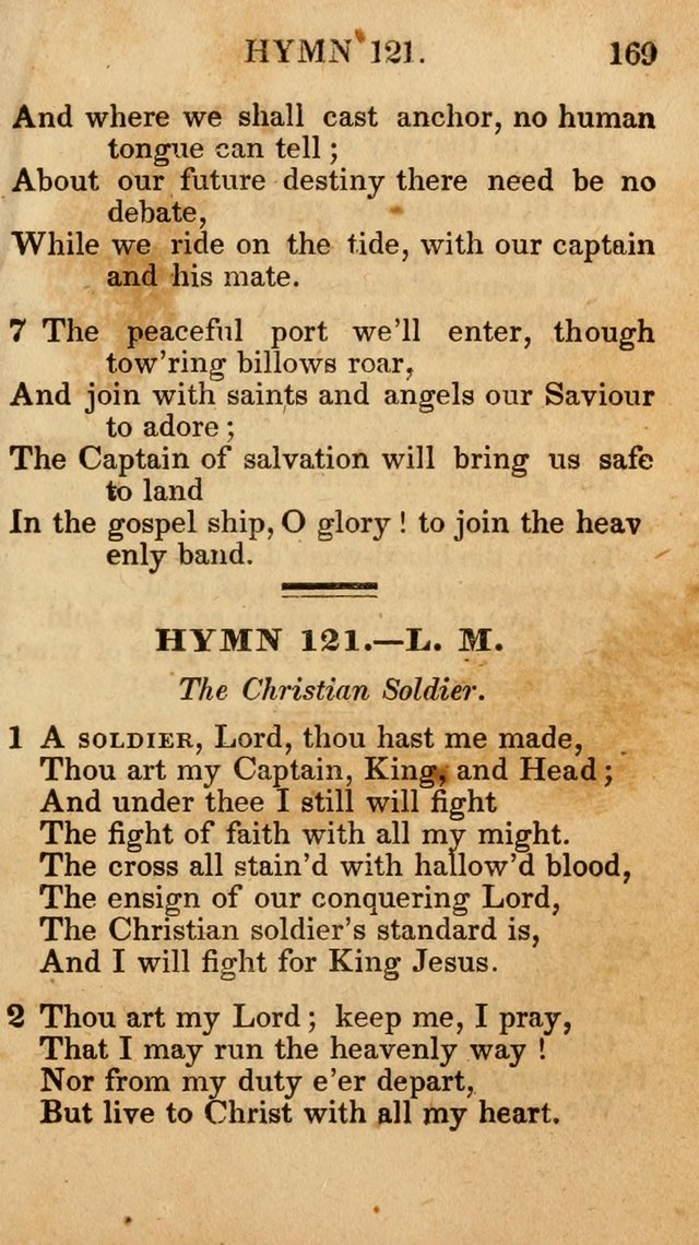 The New and Improved Camp Meeting Hymn Book; being a choice selection of hymns from the most approved authors designed to aid in the public and private devotion of Christians (4th ed. Stereotype) page 171