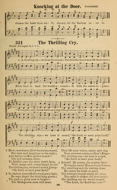 The New Jubilee Harp: or Christian hymns and song. a new collection of hymns and tunes for public and social worship page 201