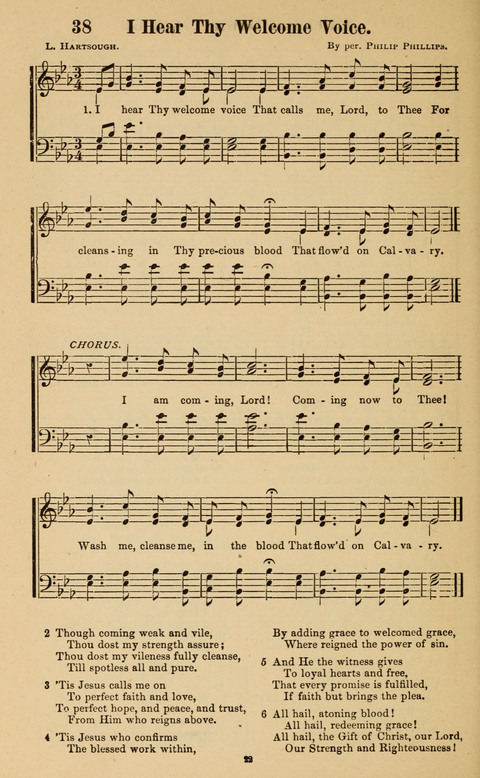 The New Jubilee Harp: or Christian hymns and song. a new collection of hymns and tunes for public and social worship page 22