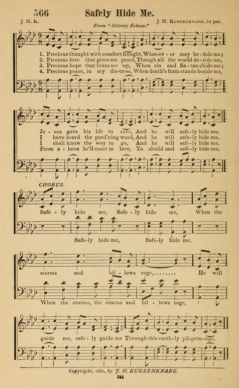 The New Jubilee Harp: or Christian hymns and song. a new collection of hymns and tunes for public and social worship page 344